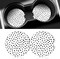 White Polka Dots 2 PC Ceramic Car Coasters for Cup Holders,Tubdic Anti Slip Car Cup Holder Coaster,Super Absorbent Car Cup Coasters for car with Cork Base and Finger Notch,Cute Car Accessory for Women